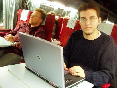 Me inside the Thalys train from Brussels to Paris